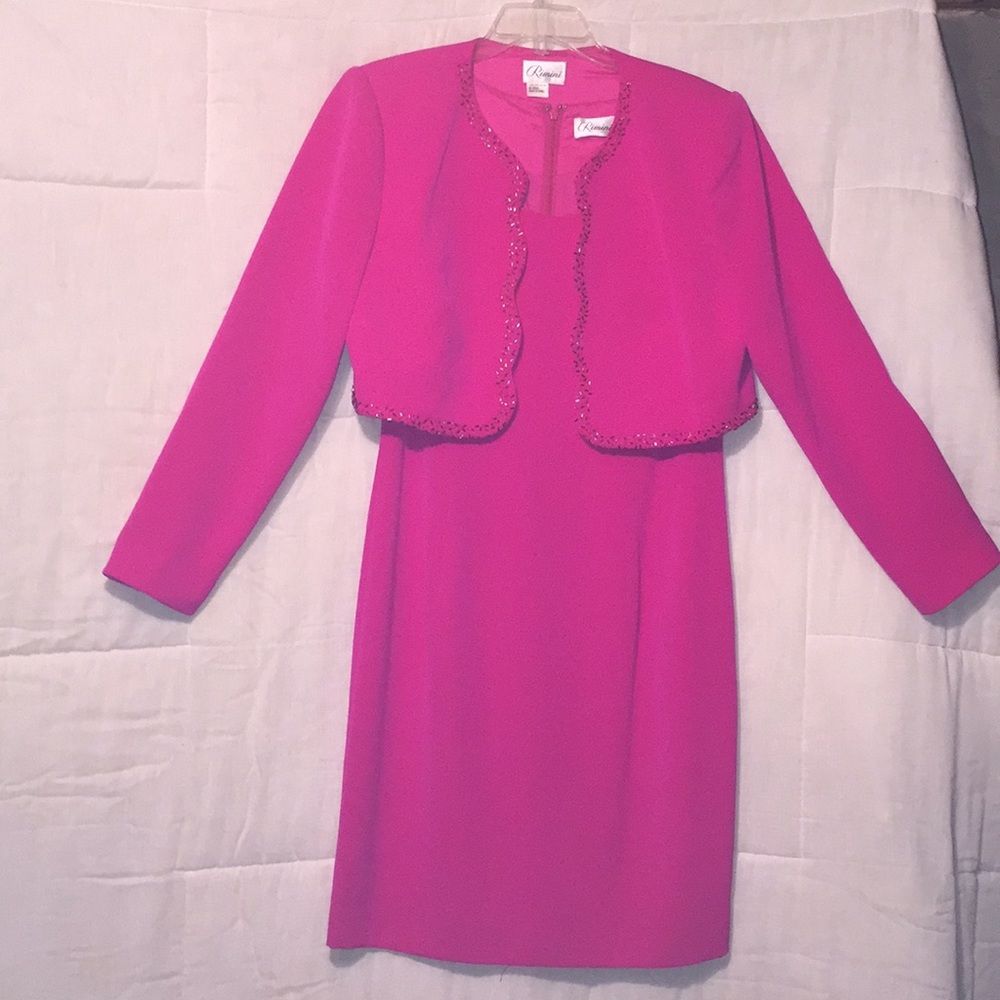 2 piece Sleeveless Dress w/short Jacket